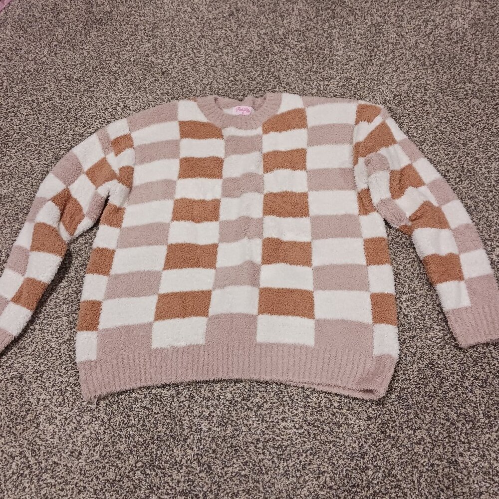 Pink Lily checkered sweater